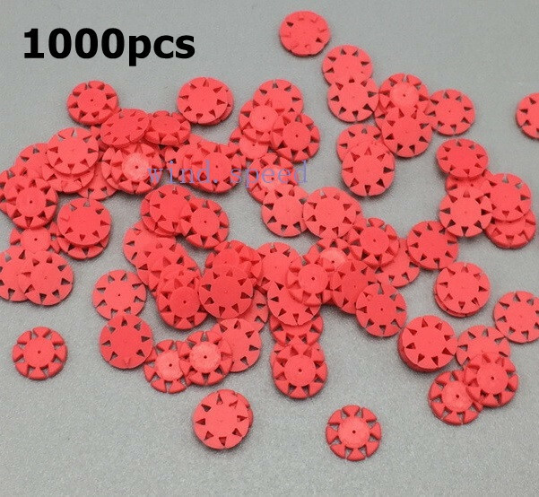 1000pcs Memo Discs Memory Disc For Dental Files Counters Endo Safety Usage Red