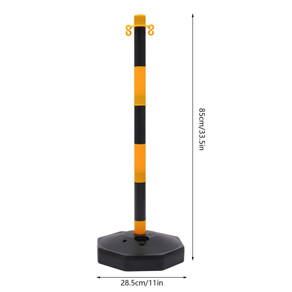 Traffic Cones Adjustable Delineator Post Portable Parking Pole W/ Chains 6 Pack