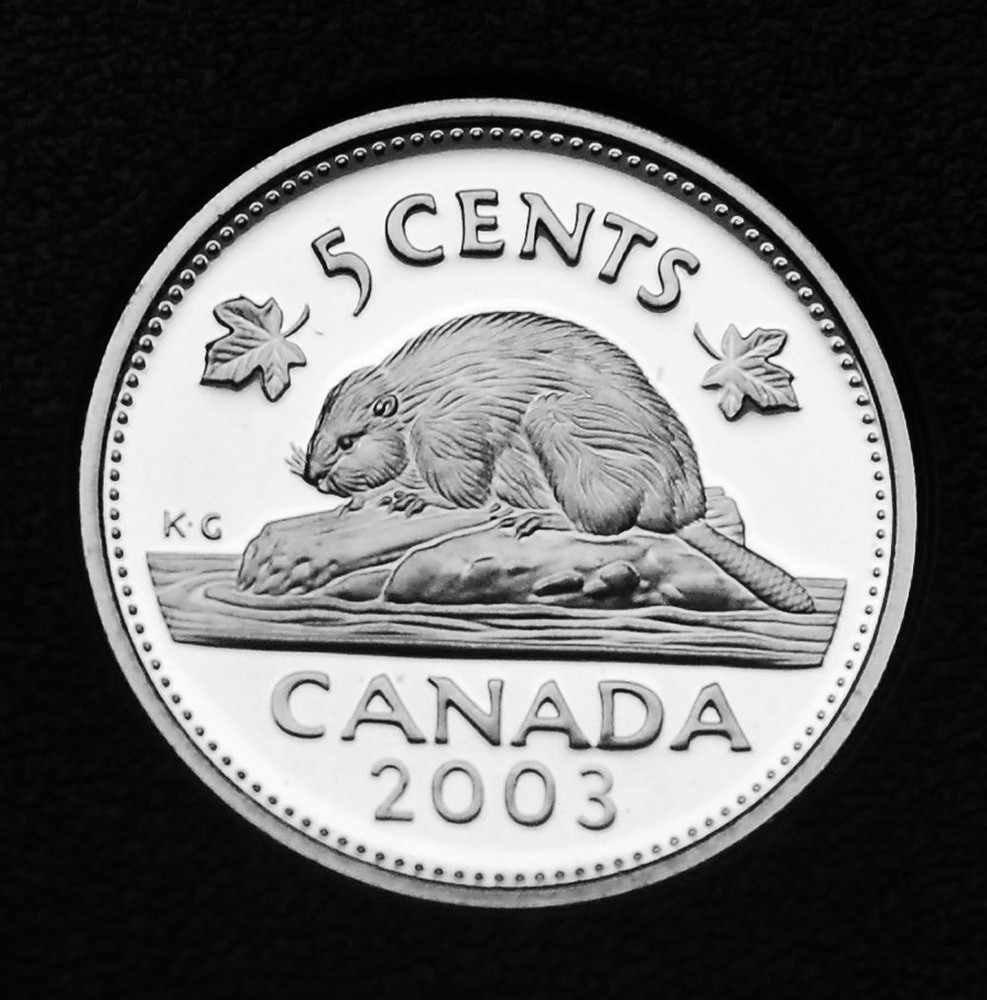 2003 Canada silver proof 5¢ from the silver proof set