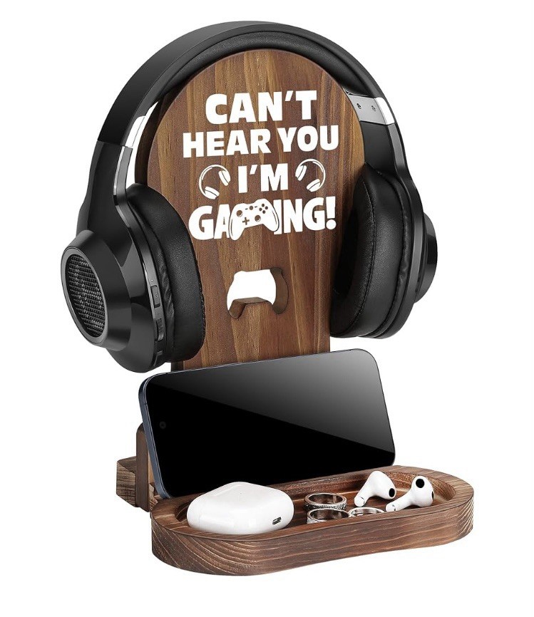 Controller Holder, Wood Headphone Stand, Gaming Controller Stand
