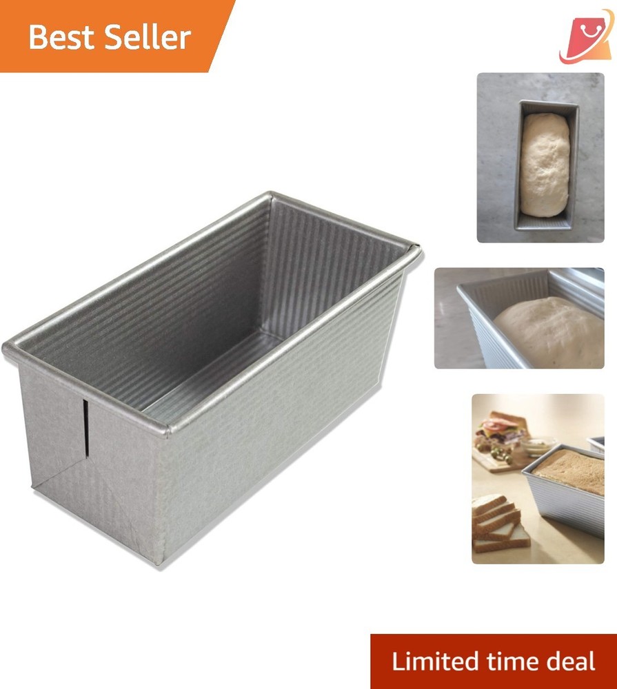 Bakeware Pullman Loaf Pan Small Aluminized Steel Oven Safe 9x4