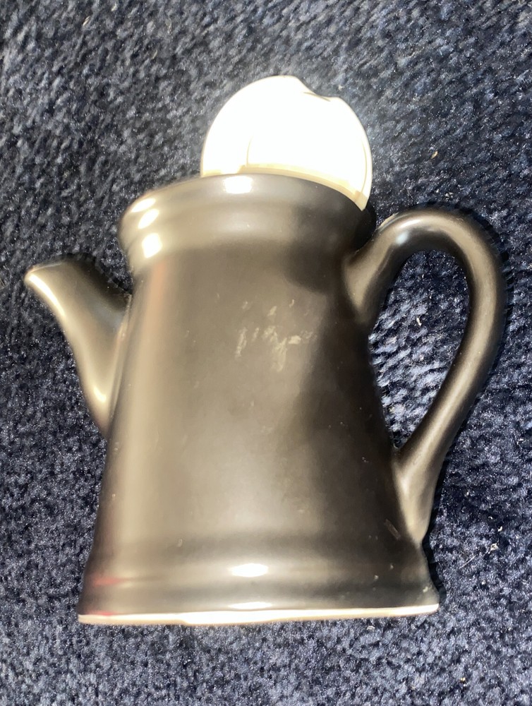 Vtg Hall Black Matte Coffepot