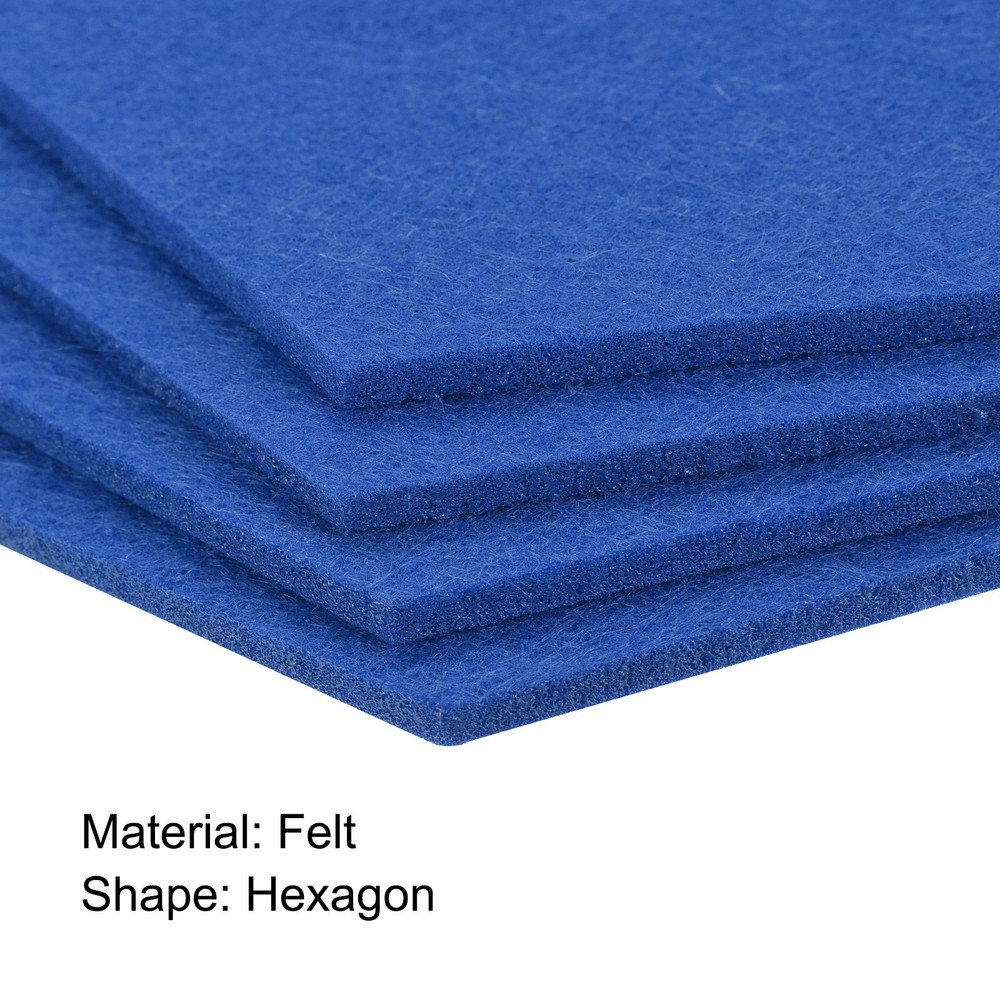 Felt coasters 9pcs hexagonal pads coasters, blue