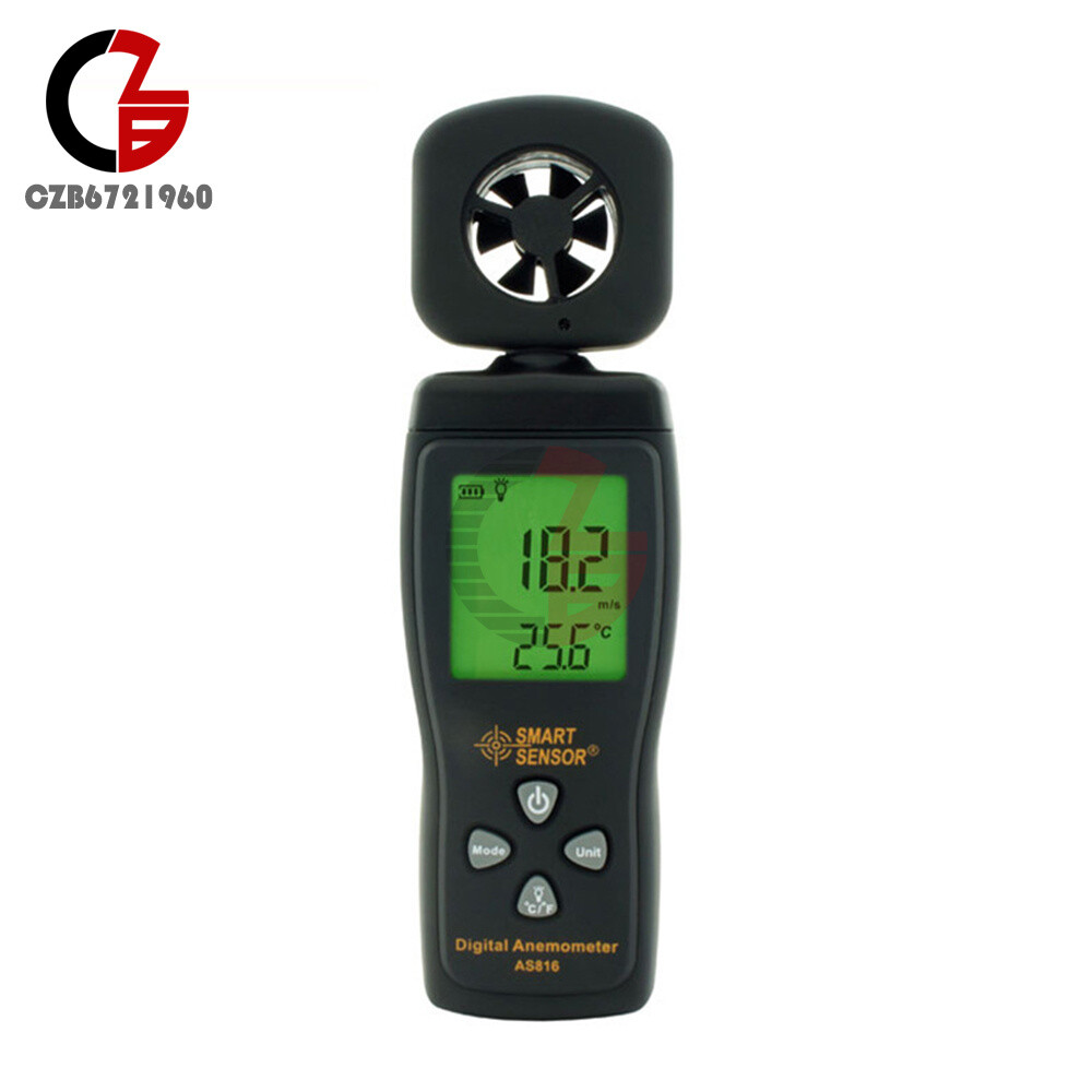 Smart sensor Air Flow Meter Anemometer LCD Wind Speed Wind Temperature Tester