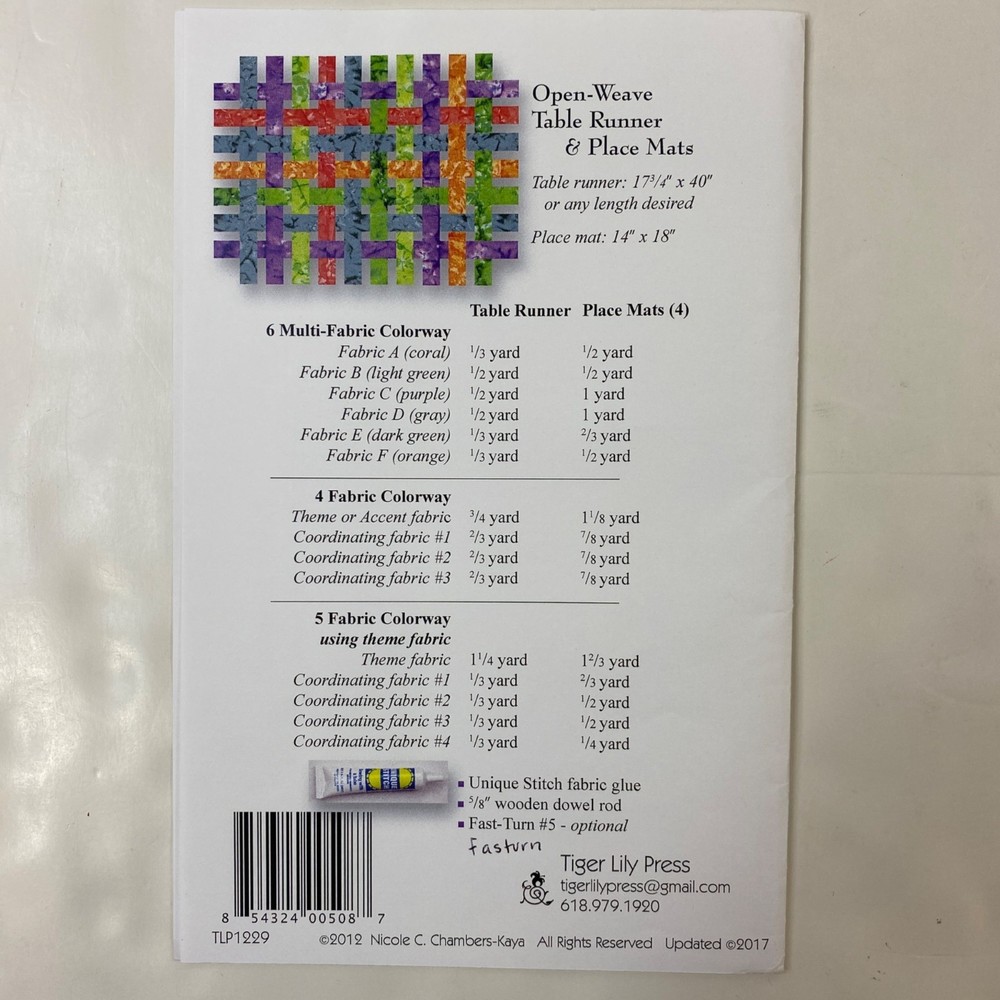 Open-Weave Table Runner Placemats Pattern Instructions Template Layout Diagrams