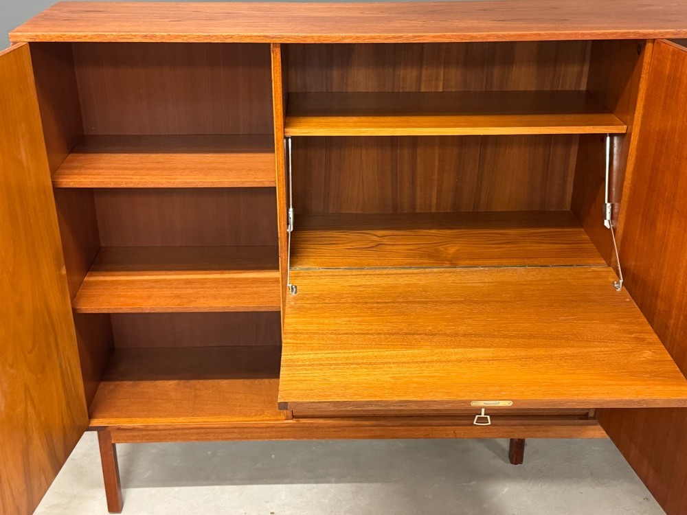 98” Danish Modern Teak Sideboard Credenza Highboard
