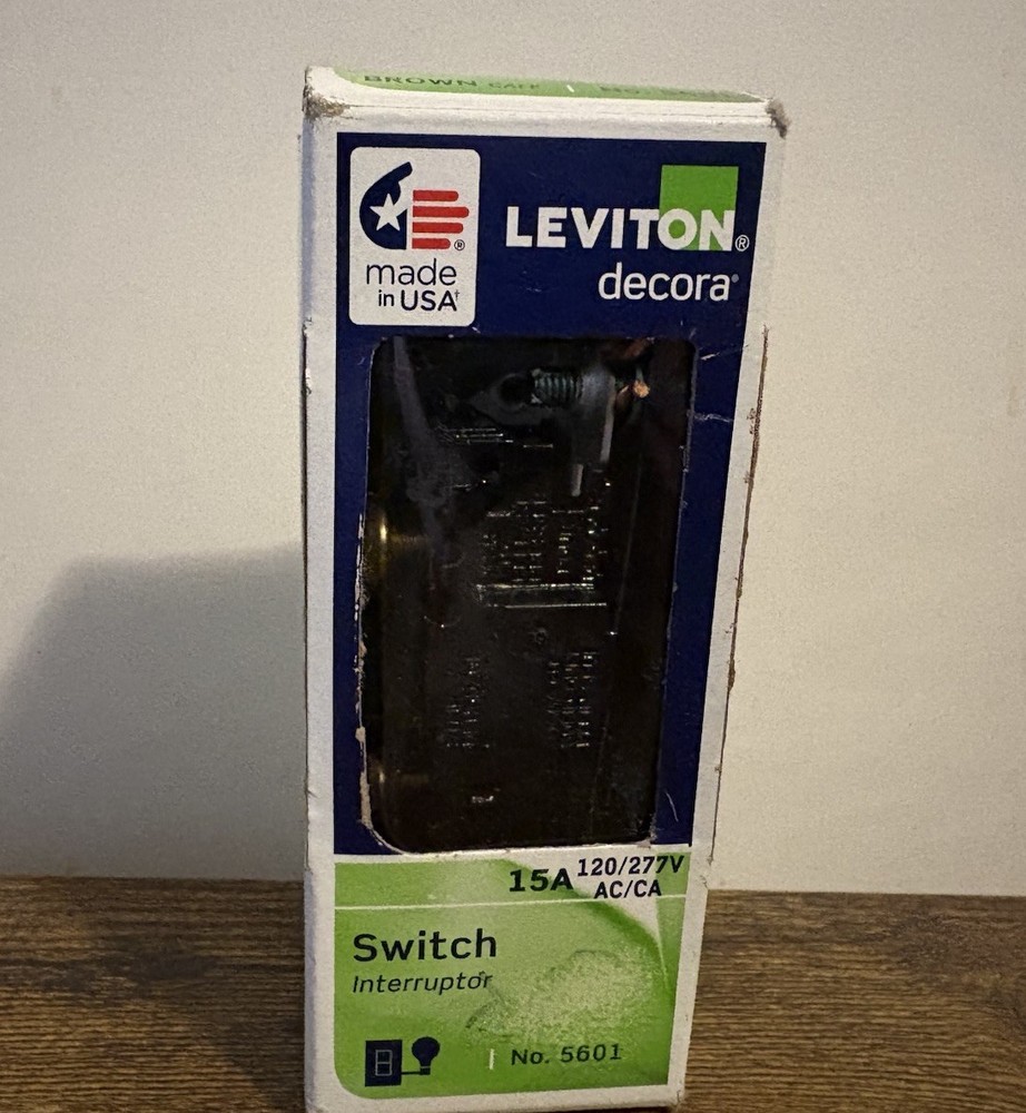 Leviton Brown Switch Interruptor 15A 120/277V 5601 AC/CA