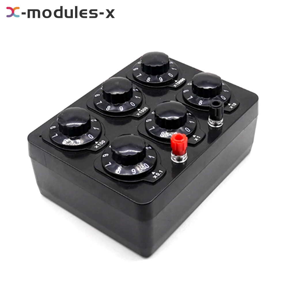 0-99999Ohm Simple Resistance Box 6knobs Resistor Electricity Teaching Instrument