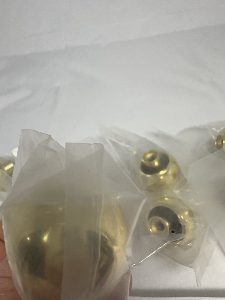 NOS Solid Brass Mushroom Knobs 10 PCS Cabinet Drawer Pulls Hardware