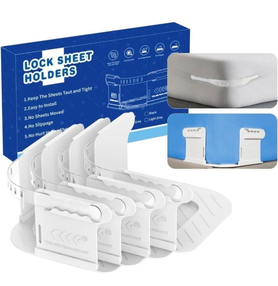 Unbranded White Bed Sheet Corner Holders One Size