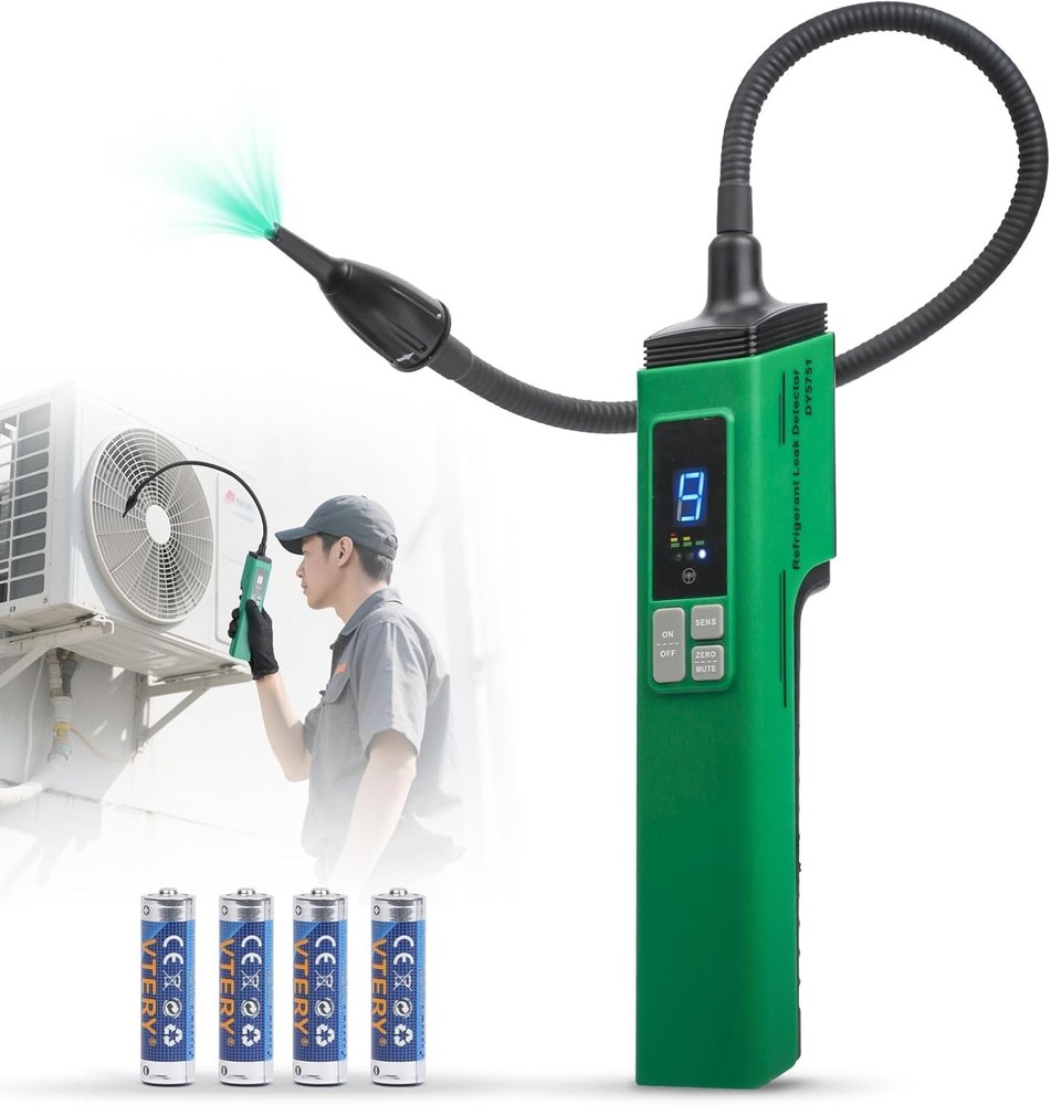 Sensitive HVAC Refrigerant Leak Detector with Heated Diode Sensor