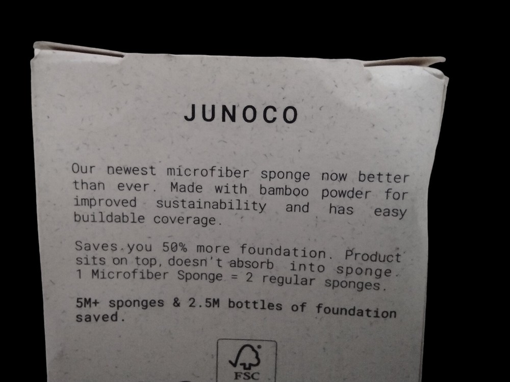 Junoco MICROFIBER BAMBOO SPONGE Natural Finish ANTIMICROBIAL HYDROPHILIC Blue