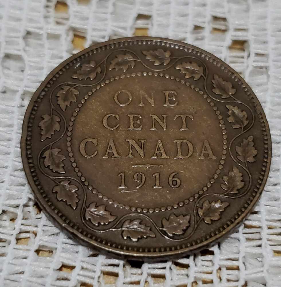 1916 CANADA LARGE CENT * LARGE PENNY ONE CENT * CANADIAN CENT *