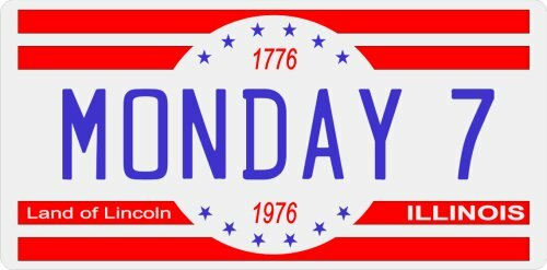 Rick Monday Chicago Cubs Illinois 1976 License plate