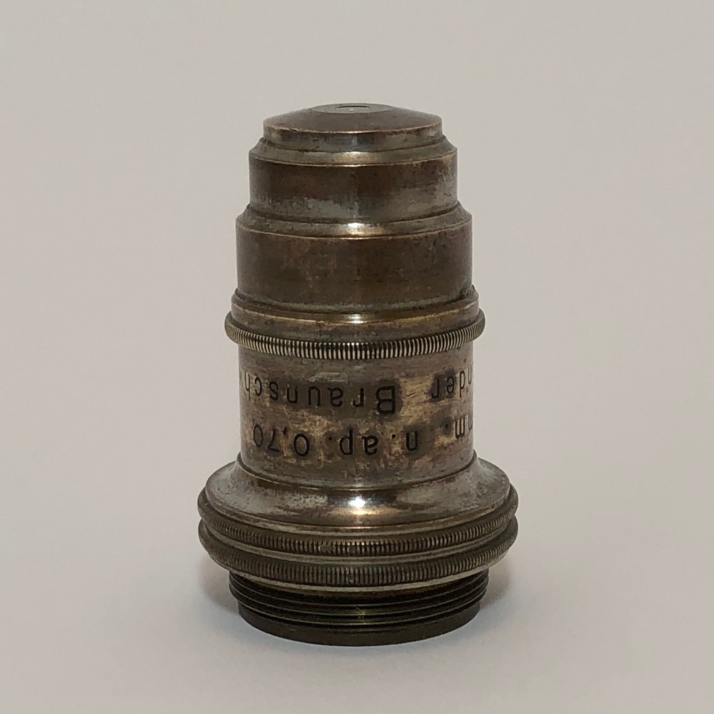 Vintage VOIGTLANDER MICROSCOPE LENS Brass Objective Lens 4mm