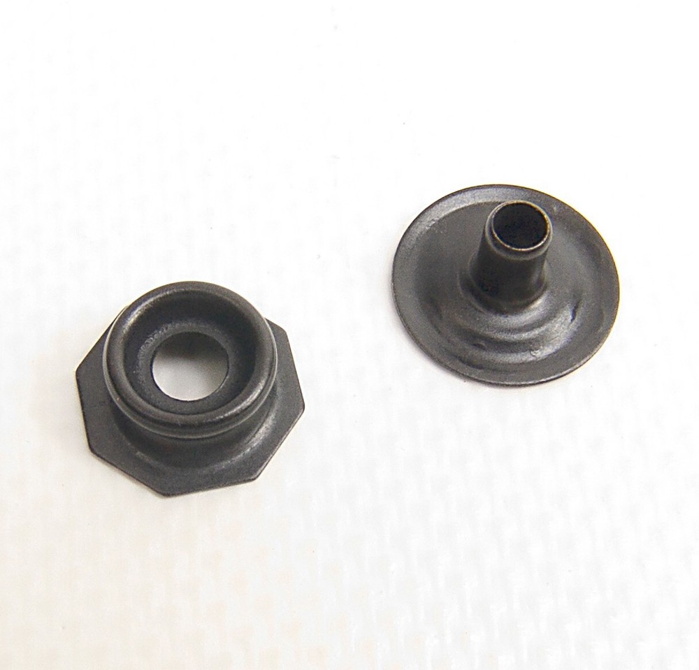 Pull The Dot Snap Fastener, Stud & Eyelet Only, Black Finish, 1 Piece Set