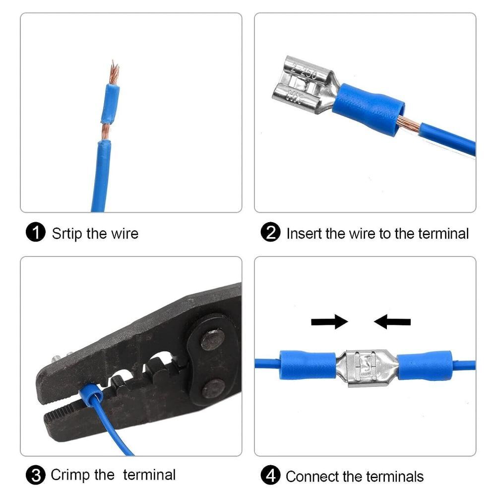 Electrical Wire Crimp Terminals Assorted Insulated Port Connectors Kit 280PCS