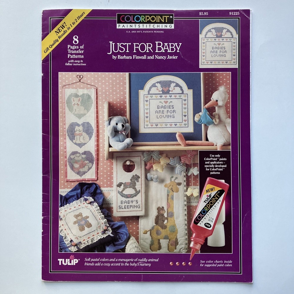 Colorpoint Paint Stitching 91225 Just For Baby Transfer Pattern Leaflet
