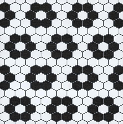 Black Peel and Stick Floor Tiles 12 Pack
