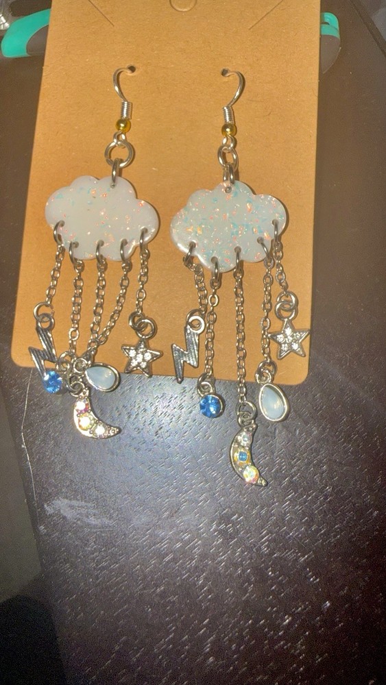 Fun Rainy Day Cloud Earrings