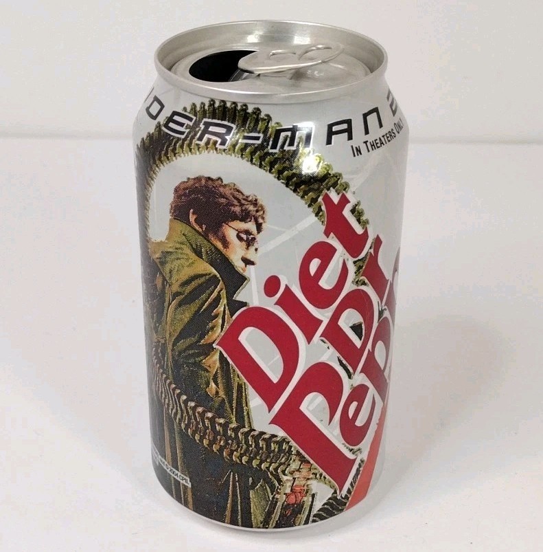 Diet DR Pepper 2002 Spiderman Doc Ock Can