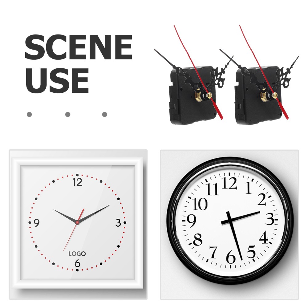 2 Sets Cross Stitch Bell Core Clock Mechanism Kit Battery Operated