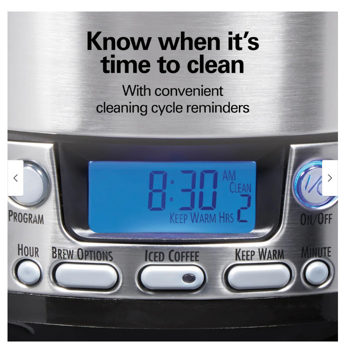 Hamilton Beach BrewStation 12-Cup Programmable Coffee Maker Dispensing