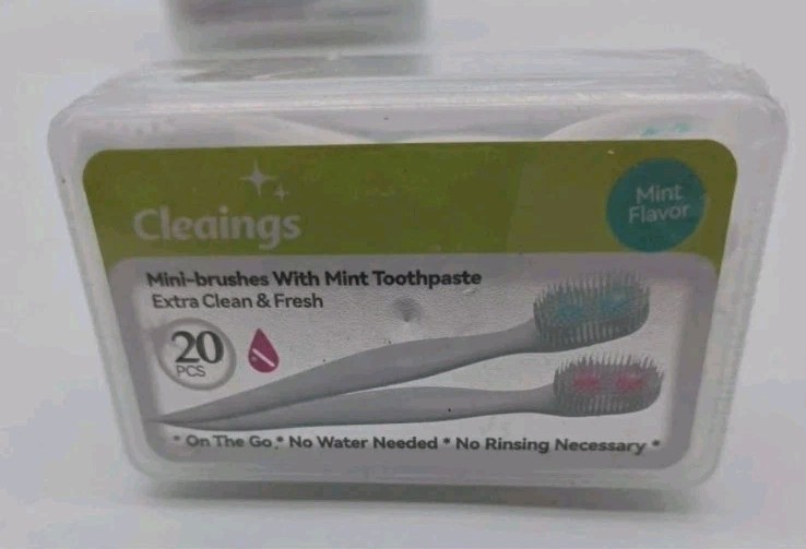 Mini Brushes-Disposable Toothbrushes Mint Toothpaste 2pk Exp 12/26