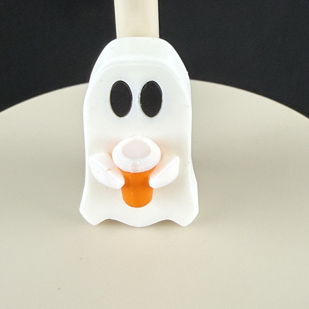 Ghost Straw Charm 3D Printed