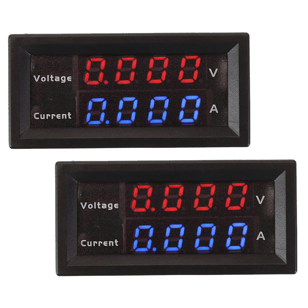 2x M4430 DC 200V Digital Voltmeter Ammeter LED Display Voltage Amp Panel Meter