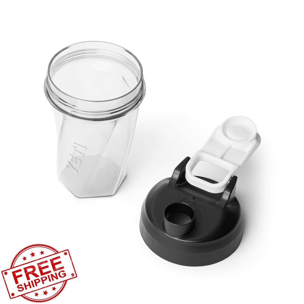 YETI Yonder Shaker Bottle 20oz Clear Blender Vortex Pre Workout