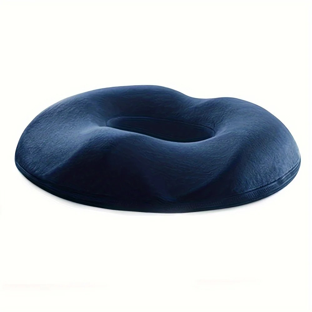 1 Corrective Memory Foam Donut Pillow, Sciatica Support Pad, Hemorrhoid Seat Pad