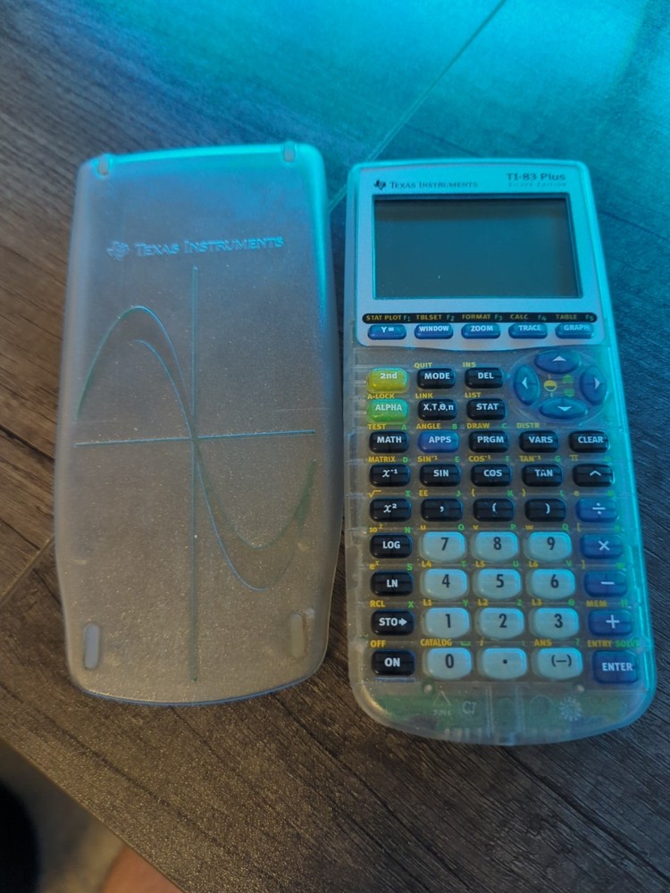 Texas Instruments TI-83 Plus Silver Edition Clear Graphing Calculator w/ Covers