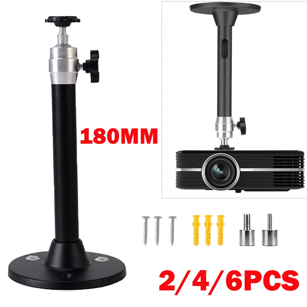 2/4/6Pcs 18cm 360° Rotatable Universal Wall Ceiling Mount For Mini Projector US