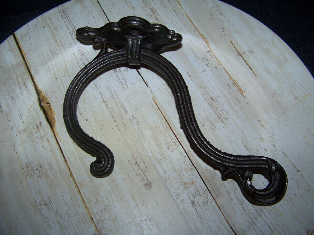 Antique Cast Iron Single Architectural Double Hat Coat Hook Reclaimed Salvage