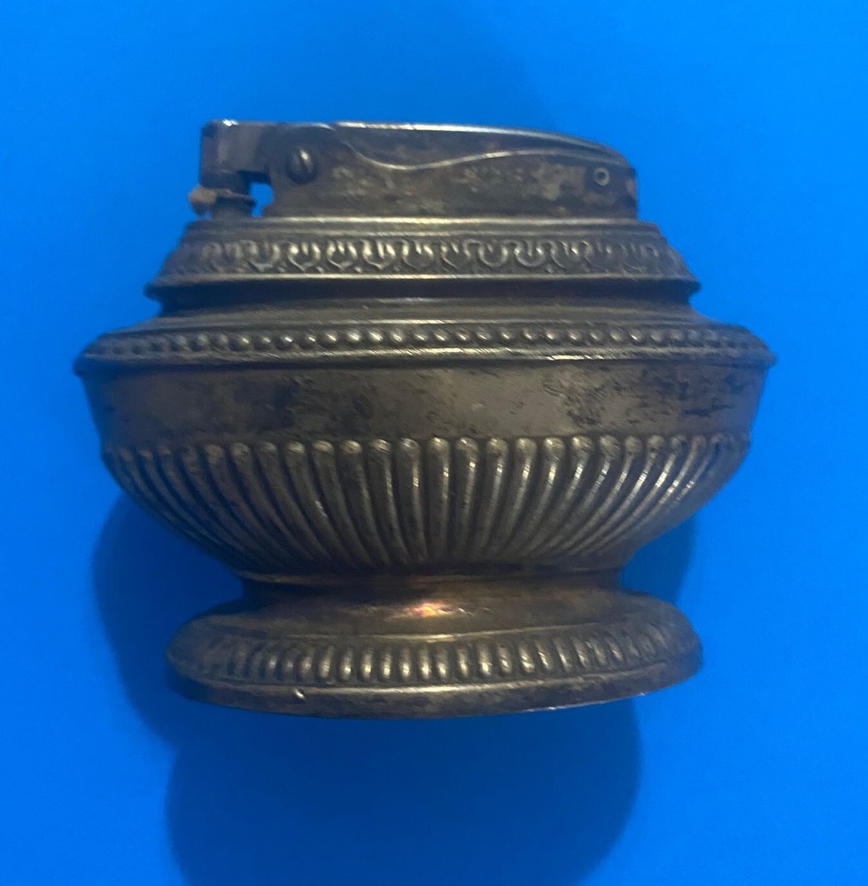 Ronson Table Lighter Silver Plate Vintage Queen Anne