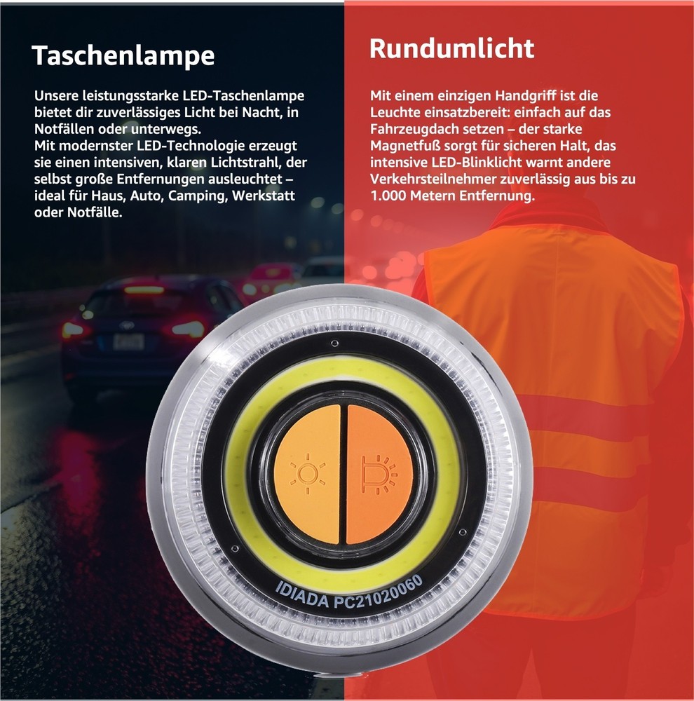 5x V16 EU Emergency Light - Warning Triangle Alternative & Safety Light