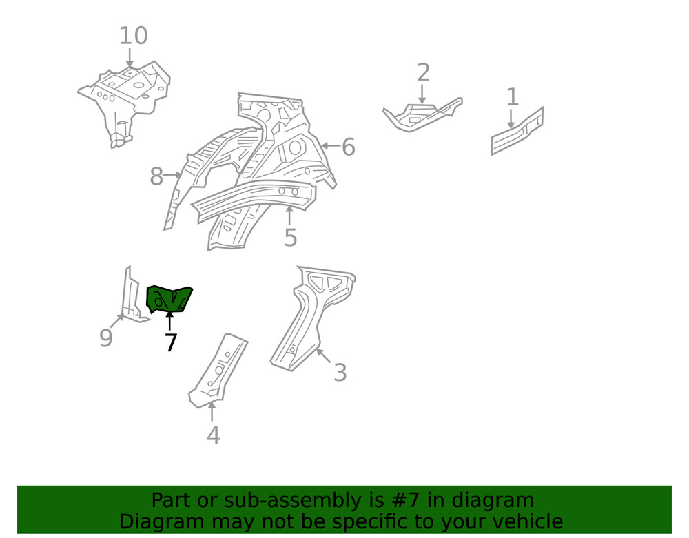 Genuine Mitsubishi Extension Panel 5301C107