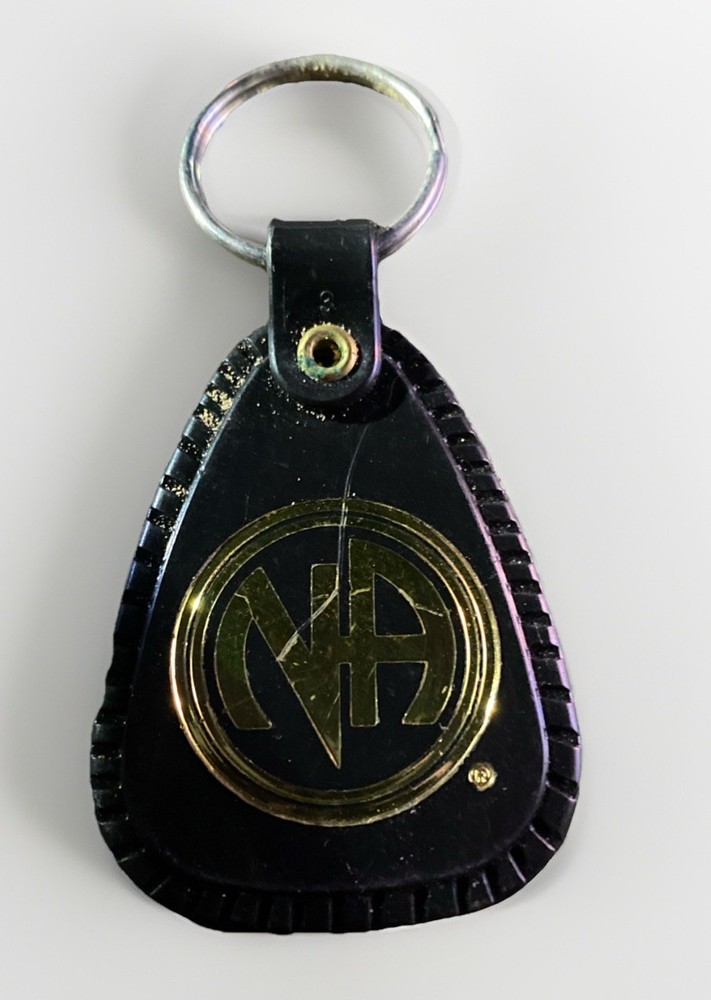 Narcotics Anonymous Key Tag Black Multiple Years Clean Time NA Keytag Keychain