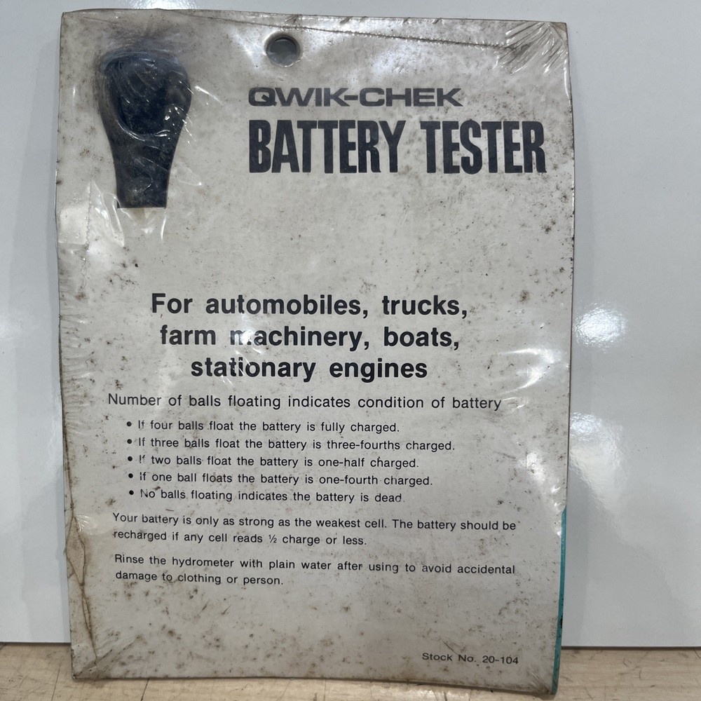 Qwik-Chek Battery Tester “Non- Breakable” 20-104