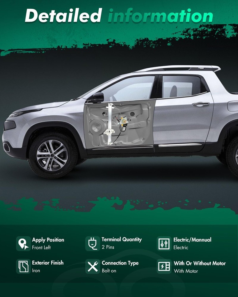 Power Window Regulator Motor Assy Front Left Frontier 1998-2004 Xterra 2000-2004