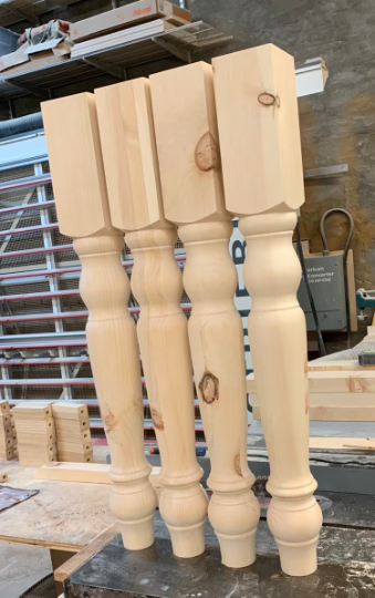 35"inches Solid Knotty pine dining Table Legs island legs