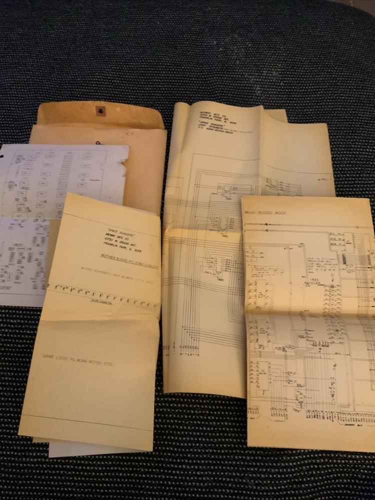 Midway Mfg Co. SPACE INVADERS Logic Schematics