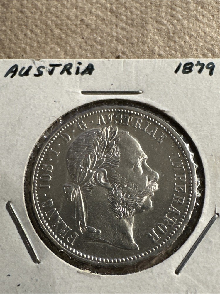 Austria 1879 Silver 1 Florin UNC