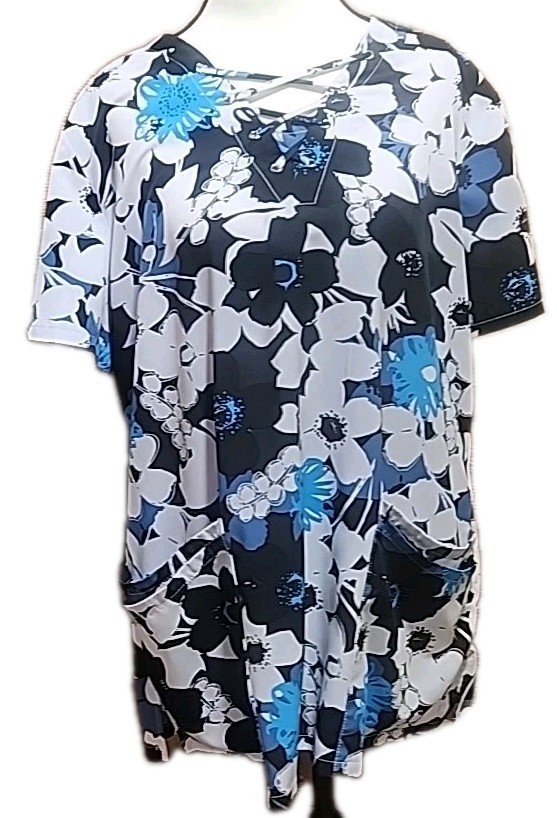 Easy Stretch Women's Scrub Top Size L [118]