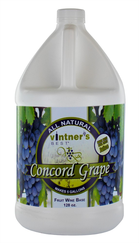 Vintner's Best Fruit Wine Base-Concord Grape for Home Wine Making 128 oz. Jug