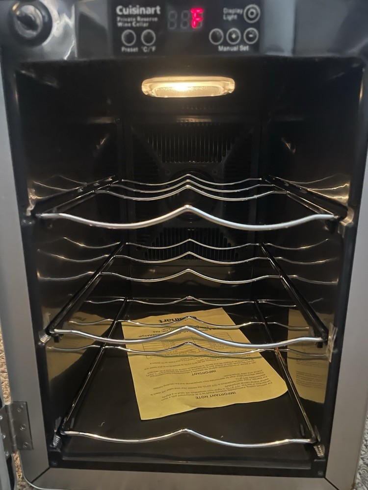 Cuisinart CWC-600 Silver Freestanding Wine Cellar with Digital Display