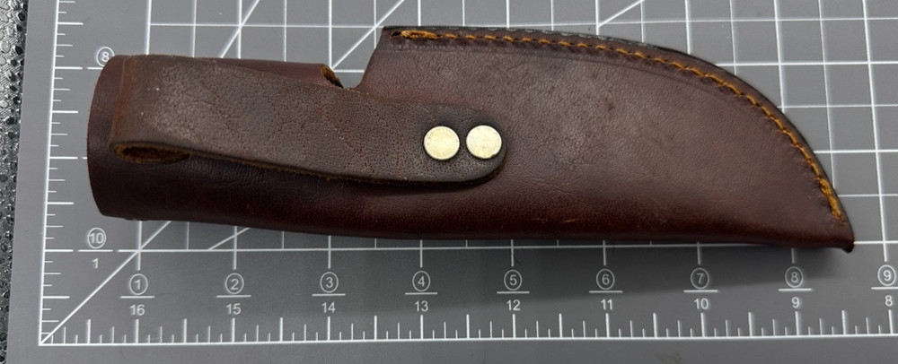 Tallen Stag Hook Fixed Blade Knife w/ Stag Handle - Damascus
