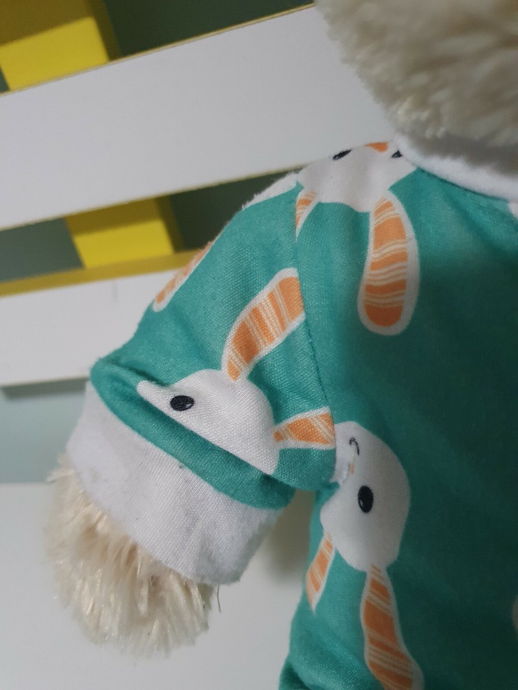 Build A Bear EASTER RABBIT OUTFIT BODY SUIT WHITE TEDDY 2018