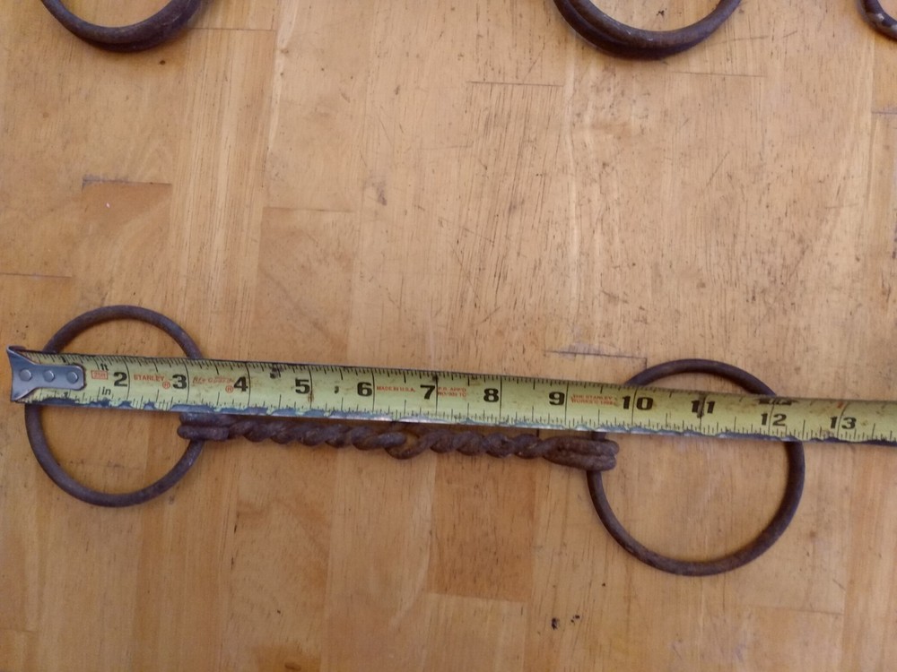 2 Vintage Twisted Wire Horse Bits